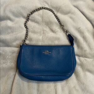 Coach Chain Strap Blue Shoulder Bag